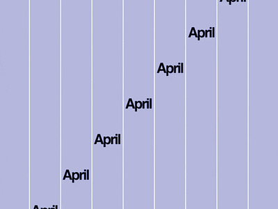 April Rhythm in Motion Loop animated layout april design calendar concept clean animation design loop editorial motion graphic loop kinetic typography looping text minimal loop modern typography monthly theme motion grid subtle motion text movement time repetition type animation typographic rhythm