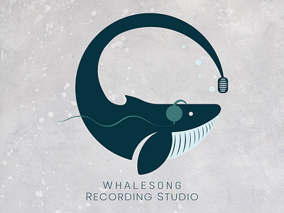 Whalesong Recording Studio brand design brand identity branding identity design logo logo design recording studio studio design whale