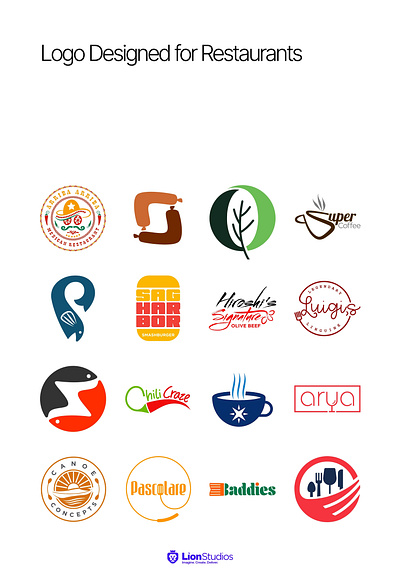 Restaurant Logos That Serve Design With Flavor brand identity branding catering cuisine cursive custom logo drink dynamic flat food handmade illustration lettermark logo logotype minimal modern restaurants symbolic wordmark