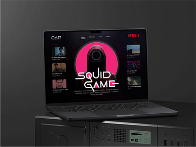 Squid Game – Bold, Cinematic UI Concept for Episode Navigation cinematicux designforott entertainmentui episodenavigation ibrahimuix interfacedesign landingpagedesign minimaldarkui netflixui no code website design serieslandingpage squidgamedesign tvappui uidesigninspiration uxforstreaming webdesign