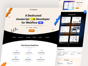 Codeflows - A Portfolio Landing | Webflow by RH on Dribbble