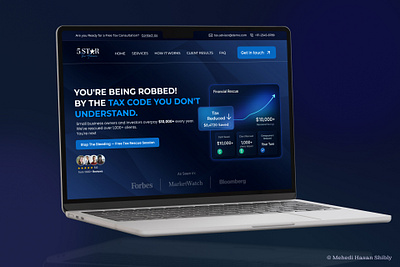 Tax Advisor Website Hero Page Design landing landing page website wordpress wordpress website
