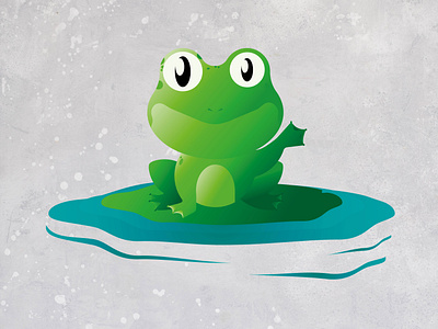 Froggo 2d artwork 2d illustration adobe illustrator artwork character design frog illustrate illustration illustrator lillypad vector art