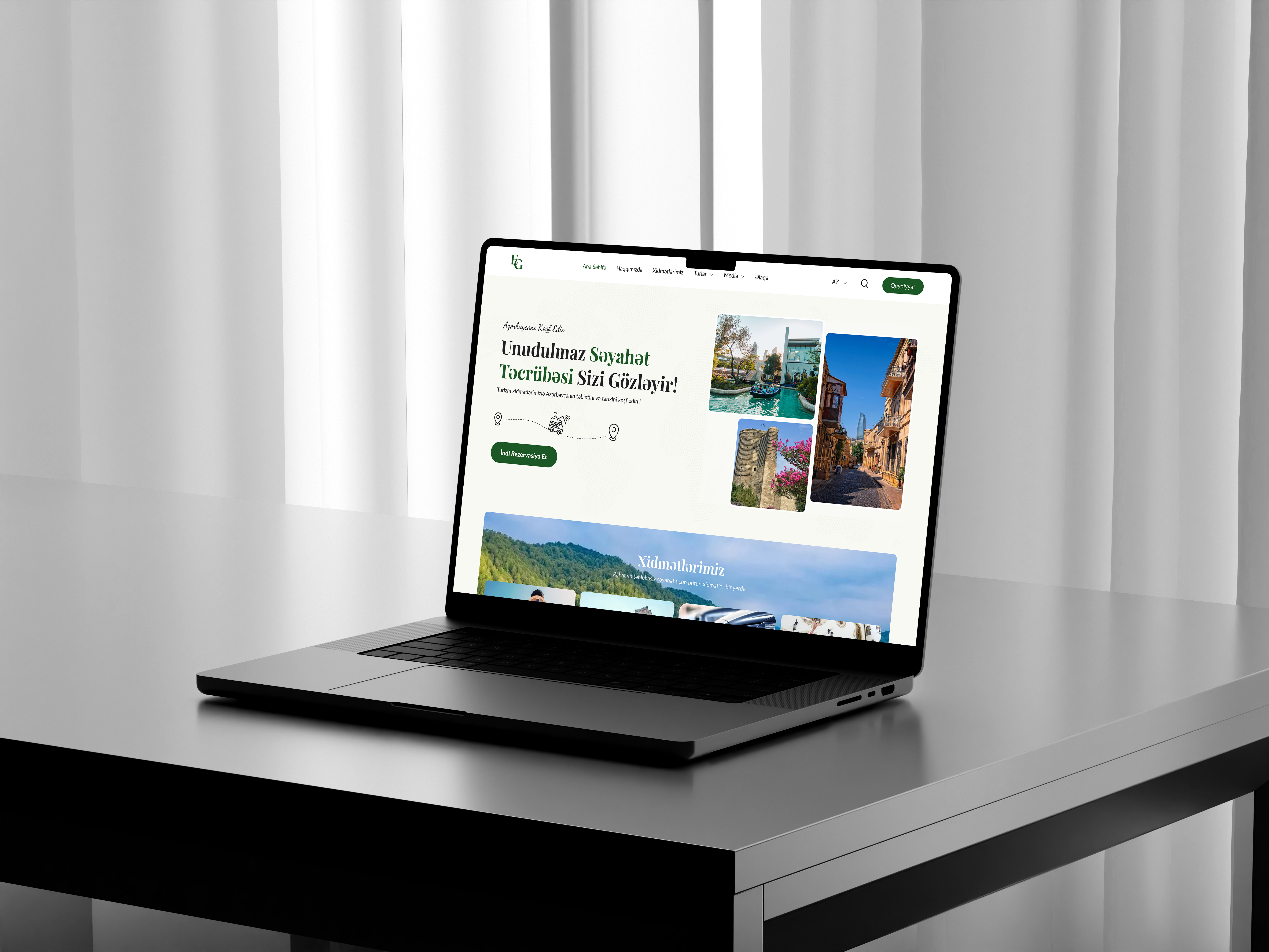EG Travel - Discover Azerbaijan for International Tourists ✈️🌍 cleanui discoverazerbaijan modernwebdesign responsive tourism travelwebsite uxuidesign webdesign
