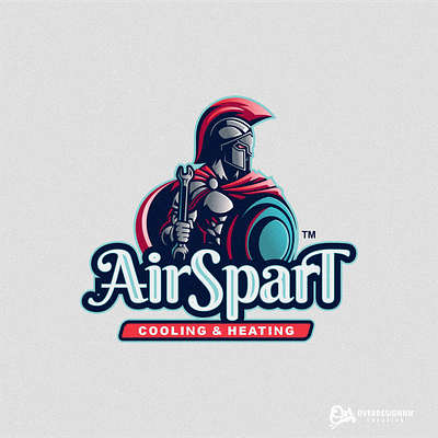 Spartan Air Cooling Logo air cooling branding design graphic design identity illustration logo spartan logo tshirt vector
