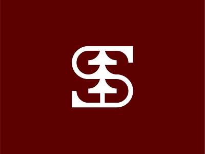 Medical S with pine tree (nature) Logo concept nature mark