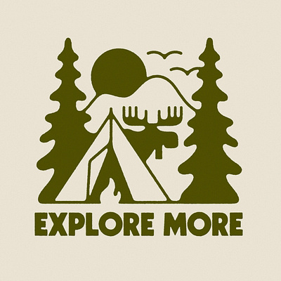 Explore More (shirt design) branding design graphic design hand lettering handdrawn handlettering illustration vintage branding vintage illustration vintage lettering