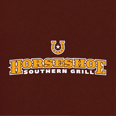 The Horseshoe Southern Grill Logo design graphic design logo typography