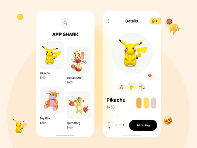 3D Toys Shop App 3d app app design appshark clean design emoji illustration kid shop kids mobile mobile app toy toy mobile app toy shop trendy app ui