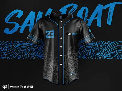 Sailboat Baseball Jersey Design baseball boat brand branding drcrack esport esports gaming jersey mlb sail sailboat sailing sea