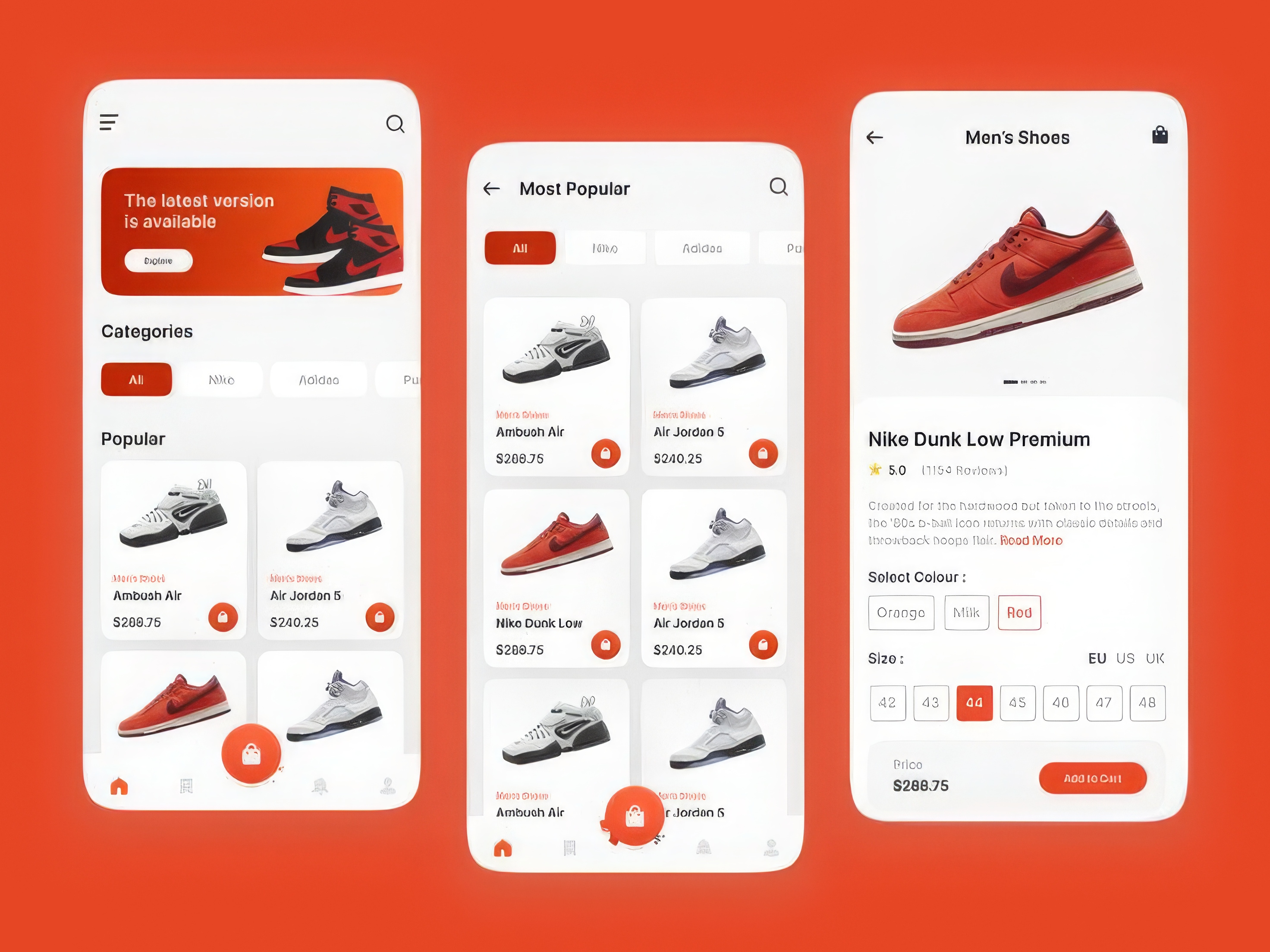 Example of Shoes E Commerce App