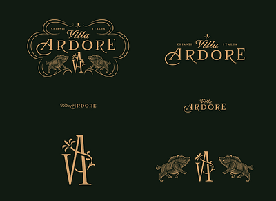 Villa Ardore Logo System branding logo