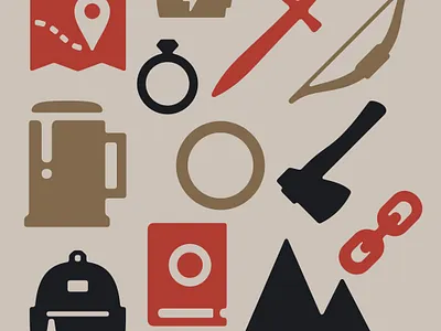 Symbols icon set update №4 icon design icons illustration lord of the rings symbols ui icons