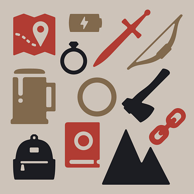 Symbols icon set update №4 icon design icons illustration lord of the rings symbols ui icons
