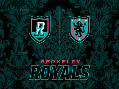 WPBA Logo | Berkeley Royals black branding design design system graphic design illustration logo red royals sports sports branding sports team sportslogo teal womens league womens sports