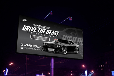 drive the beast high performance billboard design advertisement artgraphz bill board billboard billboarddesign brand branding brandingdesign brochuredesign businesscarddesign carbillboard carpromotion graphic design logo packagedesign poster posterdesign printdesign rollupbanner stationerydesign
