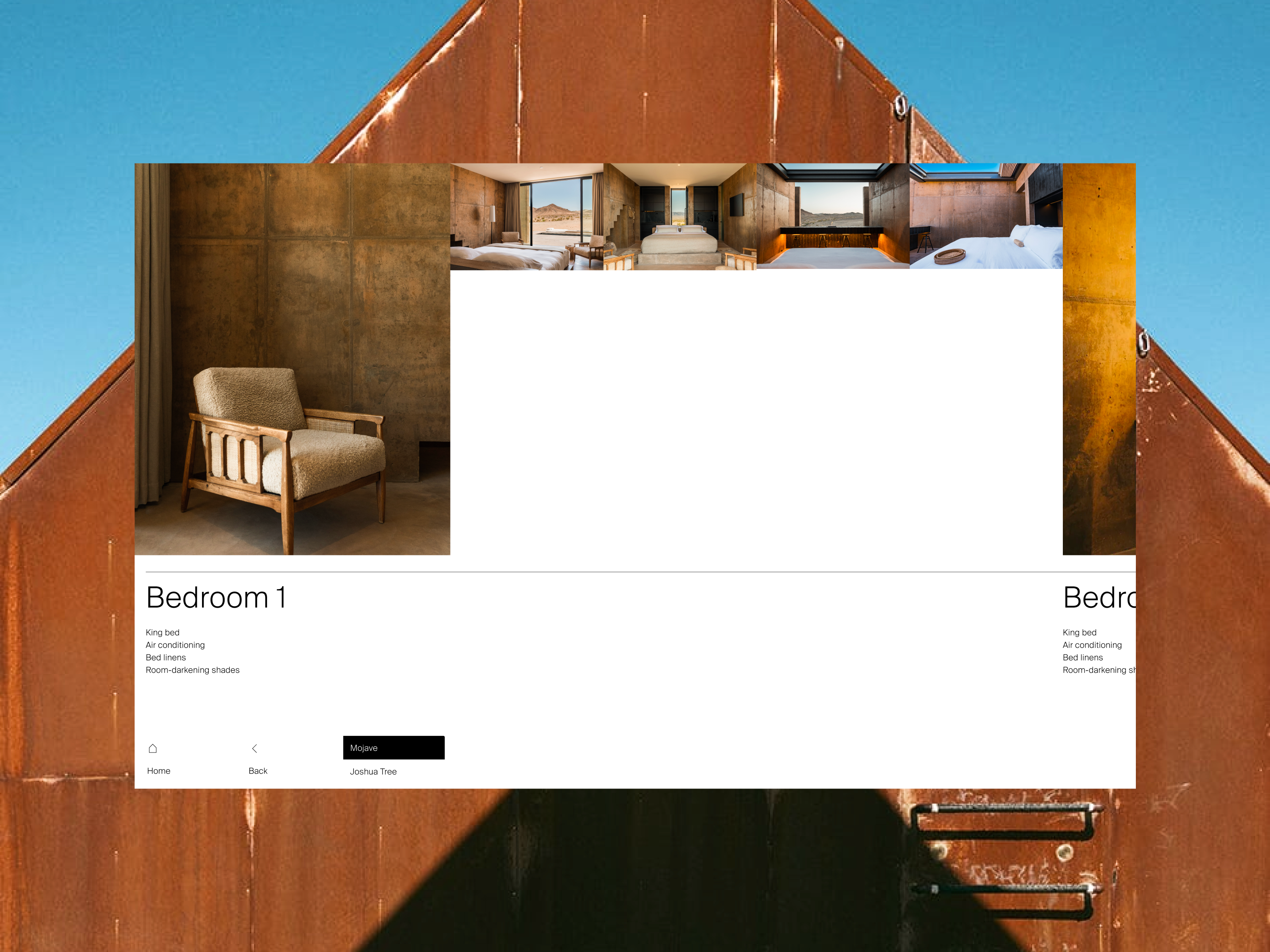Interface design for Folly® accommodation architecture branding building design flat ui grid illustration interface line minimal modern mojave structure ui ux web