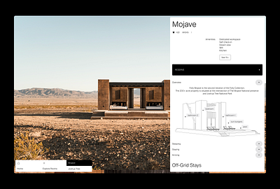 Interface design for Folly® accommodations accommodation architecture branding building design flat ui grid illustration interface line minimal modern mojave structure ui ux web