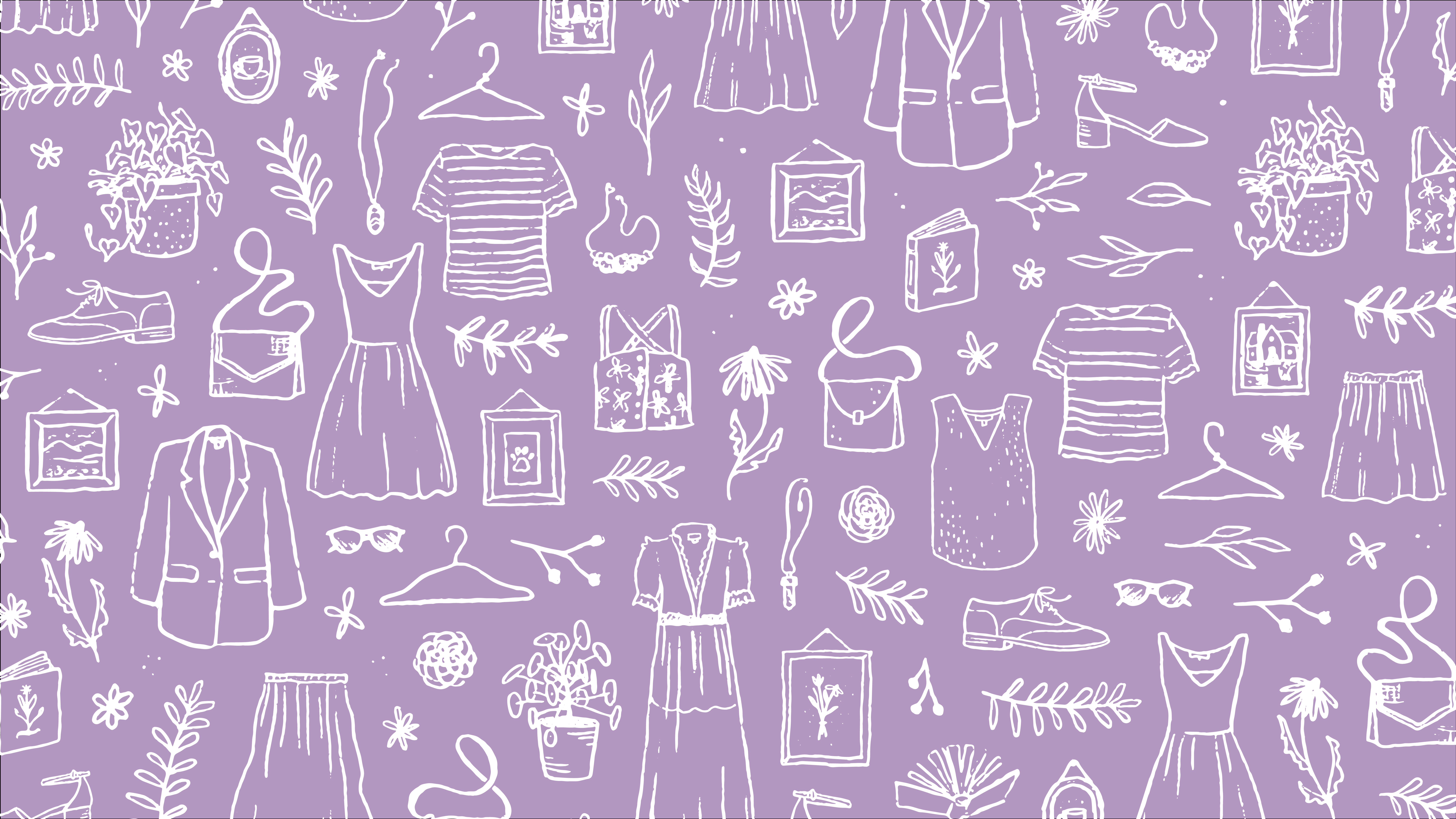 Whimsical Wardrobe Vibes branding clothing digital art handdrawn illustration pattern pattern design procreate whimsical