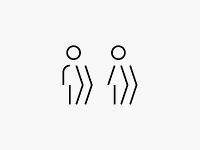 Restroom human icon minimal modern pictogram restroom toilet