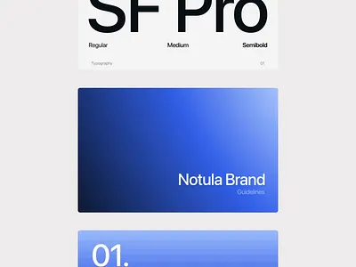 Notula Brand Guidelines animation blue gradient brand brand identity branding design graphic design logo logo ai logo minimalist logo tech minimalist mobile logo modern logo motion graphics note ai team management