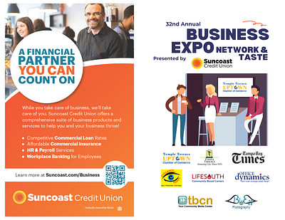 Temple Terrace Uptown 32nd Business Expo/ Network & Taste event marketing graphic design