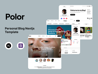✨ Polor – Personal Blog Next.js Template blogtemplate cleandesign darkmode developerportfoli frontenddev jamstack nextjs personalblog tailwindcss uiux webdesign