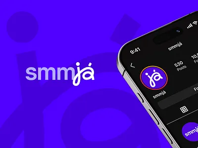 smmjá brand branding design graphic design icon já logo smm typography