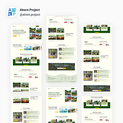Maria Village - Landing Page Village atrem project figma mobile app ui ui design uiux user interface ux ux design web design