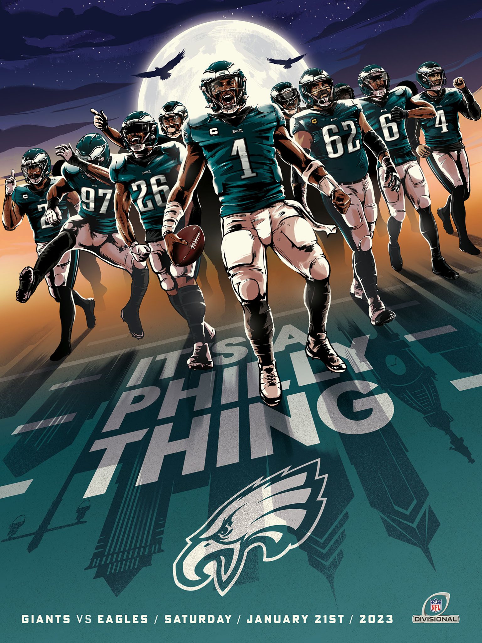 Philadelphia Eagles Jalen Hurts 2023 Icon Poster  Officially License   Fathead