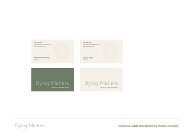 Dying Matters - Branding - Business Cards branding business cards graphic design logo design subtle logos