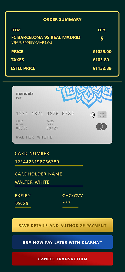 Day 2: Checkout Form : DailyUI Challenge dailyui