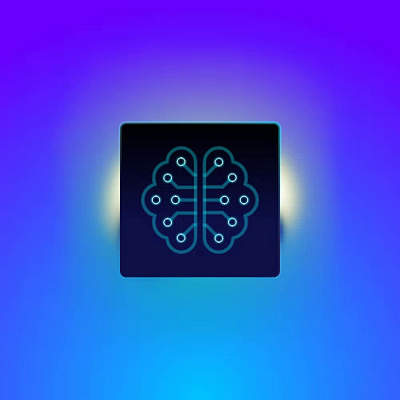 Loop AI-Powered Button animation logo rive