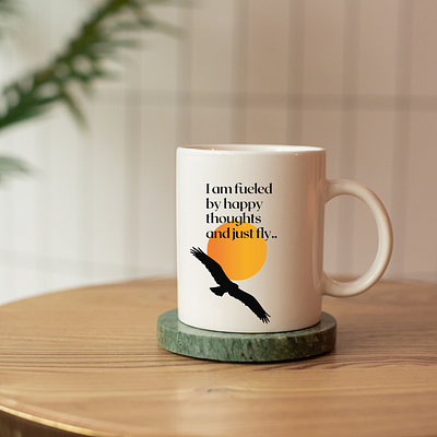 Digital Art - Bird in Sky adobe illustrator bird in sky creative drawing digital art evening graphic design illustration mug mockup wall art wall art mockup