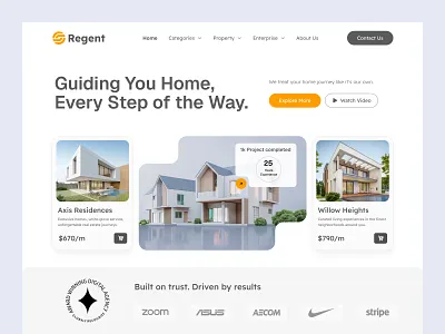 Real Estate Landing Page UI Design best website design figma ui design figma web ui figma website ui landing page ui landingpage design minimal ui minimal web ui modern ui real estate ui design real estate uiux real estate website ui web uiux website ux ux web web interaction web ui web ux website uiux