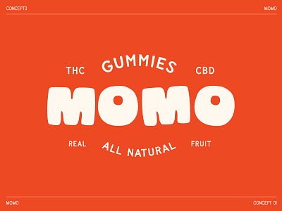 Concepts for All Natural Gummies - Momo brand brand design brand identity branding display font font design food brand identity food branding graphic design hand drawn hand drawn logo hand lettering identity identity brand logo logo design restaurant identity type type specimen typeface
