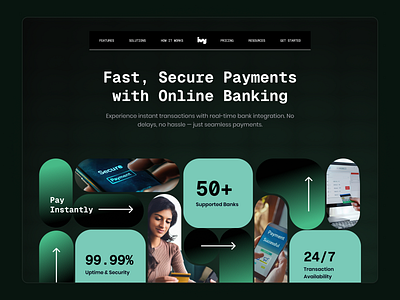online banking: home page banking banking app devdock finance fintech landing landing page landing page design payment product design product page saas website ux design web designer web page webdesign webdesigner webpage website
