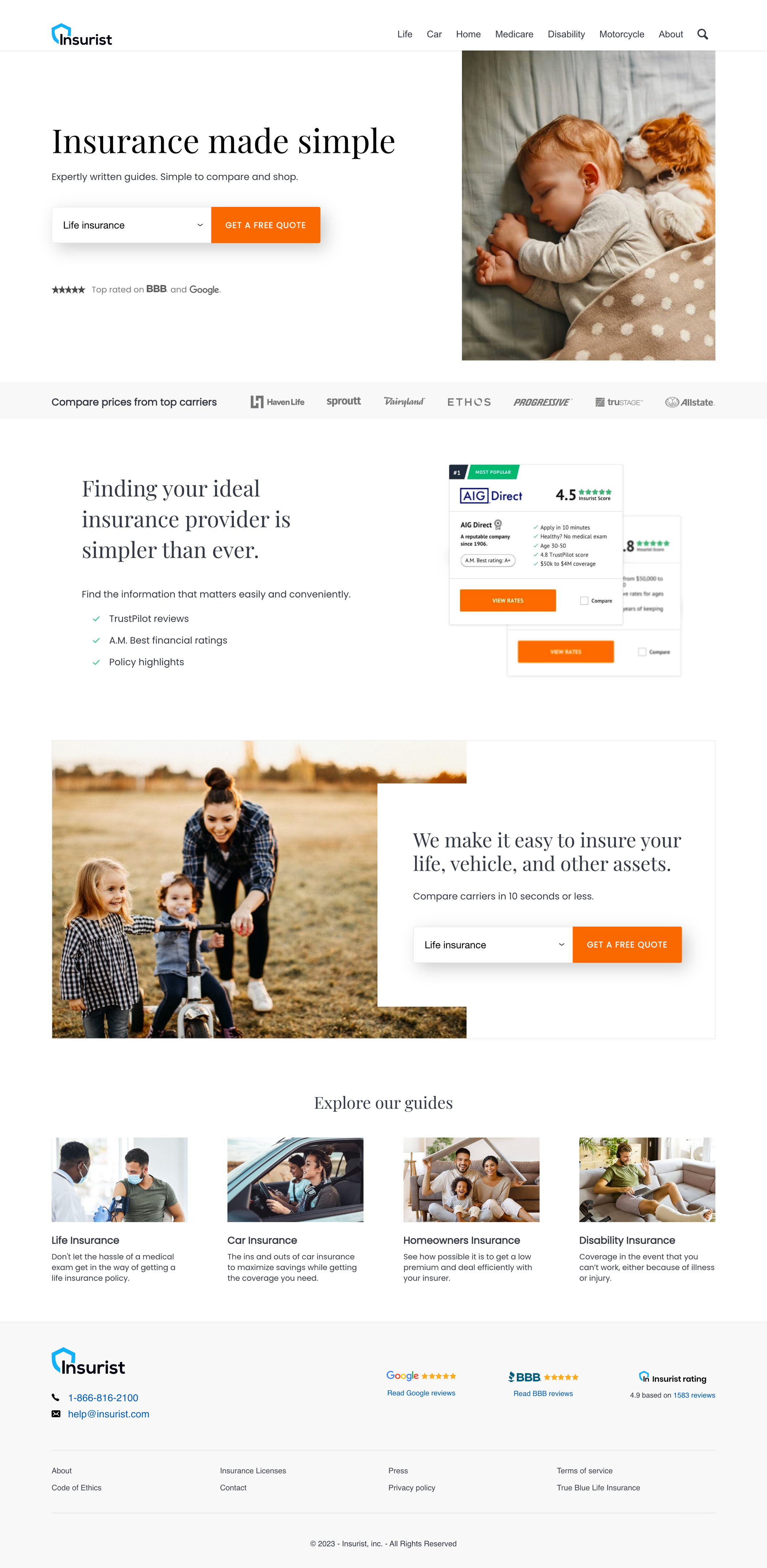 Example of Conversion Optimized Landing Page Design