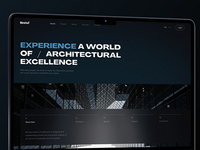 Beluf: Architecture Web Design architecture dailyui landing page ui ui design web web design