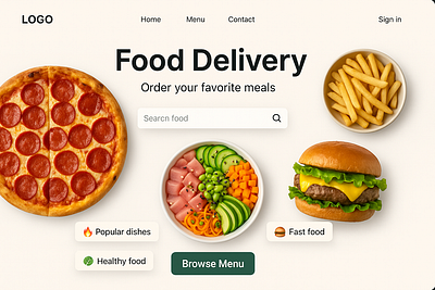 Food delivery website design daily daily design daily ui daily uiux daily ux delivery design food food delivery website graphic design new ui ui design uiux uiux design ux ux design website website design