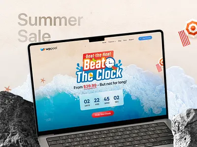 Beat the Heat ☀️ – Summer Sale Hero Section beachvibes ecommerce graphicdesign herosection landingpagedesign offerherosection seasonalpromotion summerdesign summersale summersaleoffer uiux webdesign