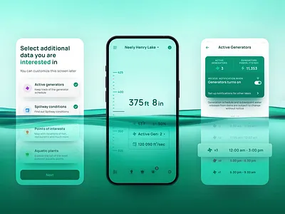 Mobile App Design for Smart Lakes: iOS Android UI UX android android app design app app design app interface app ui design application application design apps ui design ios iphone mobile mobile app mobile app design mobile applications design mobile ui ui ui design ux ux design