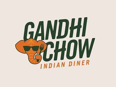 Indian Diner branding diner elephant food gandhi hospitality illustration indian logo restaurant vector