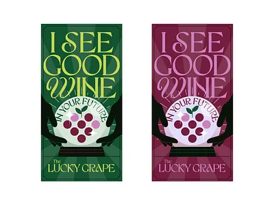 The Lucky Grape branding crystal ball future grapes wine
