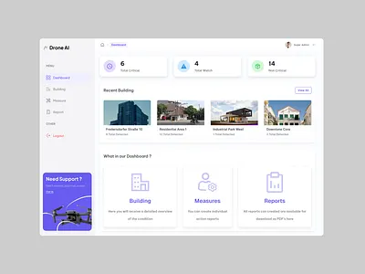 Drone AI Dashboard dashboard drone ui