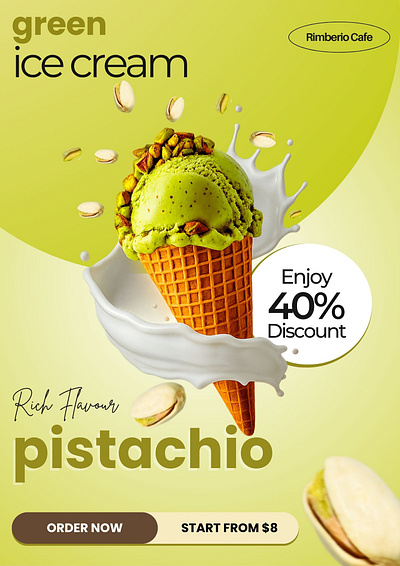 🟢 GREEN ICE CREAM LOVERS, THIS ONE’S FOR YOU! 🍦💚 branding flyer design food flyer food poster graphic design ice cream branding ice cream discount post ice cream logo ice cream menu ice cream poster design logo logo design menu card design minimalistic poster modern flyer modern poster poster design social media post