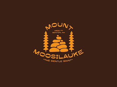Mount Moosilauke badge logo mountain new england new hampshire outdoors retro trees typography