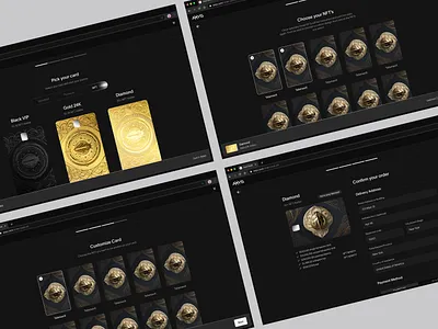Banking App - Card Order UI app app design banking app card credit card customize darkmode desktop fintech neo bank nft order order card ui ui design uiux ux ux design vip web