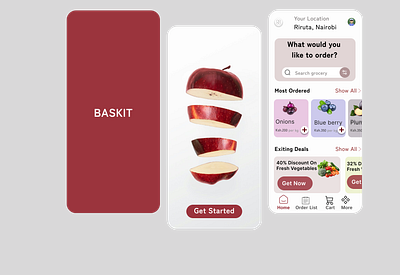 Baskit—Minimalist Grocery Delivery App Concept app design ui ux