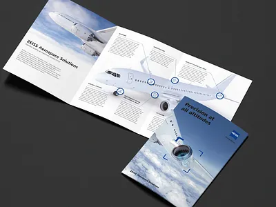 Visualising safety and precision for ZEISS Aerospace 3d 3drender 3drendering brochure copywriting graphicdesign print printdesign rendering visualisation
